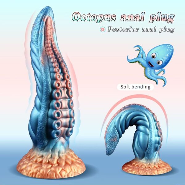 9.44 inch Octopus Tentacle Dildo with Suction Cup, Fantasy Anal Dildo