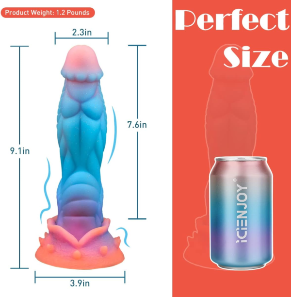 9.1 inch Fantasy Glow-in-the-Dark Dildo, Monster Dragon Dildo, Adult Sex Toys for Women Men