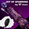 10 inch Monster Ovipositor Dildo with 4 Eggs, Fantasy Thick Egg Dildo with Suction Cup, Adult Sex Toys & Games