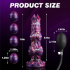 10 inch Monster Ovipositor Dildo with 4 Eggs, Fantasy Thick Egg Dildo with Suction Cup, Adult Sex Toys & Games