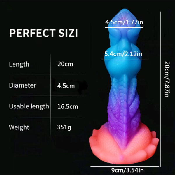 8 7.87 inch Fantasy Dildo with Suction Cup, Monster Dragon Dildo, Adult Sex Toys & Games