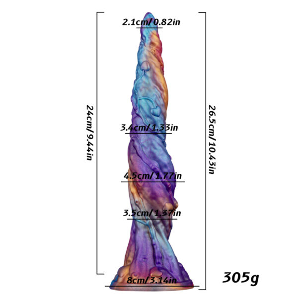 10.43 inch Long Thin Dildo with Suction Cup, Fantasy Vine Anal Sex Toy