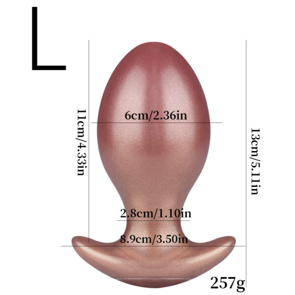 Wearable Egg Butt Plug with T Base, Smooth Silicone Anal Plug for Anal Training & Exploration