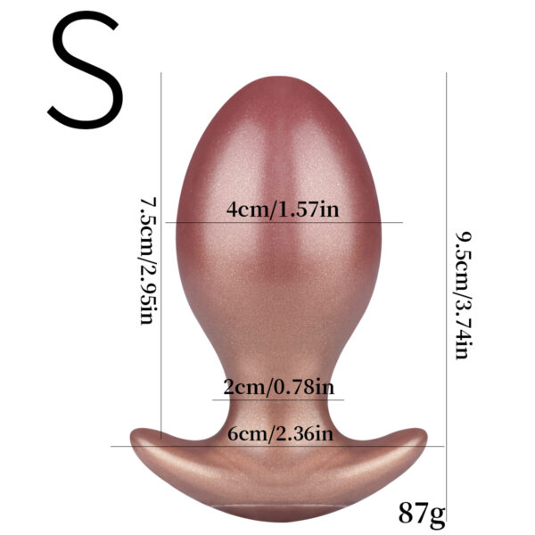 Wearable Egg Butt Plug with T Base, Smooth Silicone Anal Plug for Anal Training & Exploration