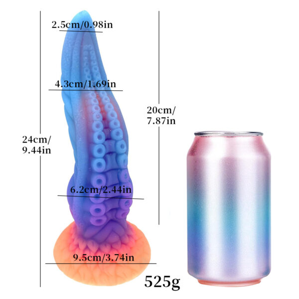 9.44 inch Octopus Tentacle Dildo with Suction Cup, Fantasy Anal Dildo