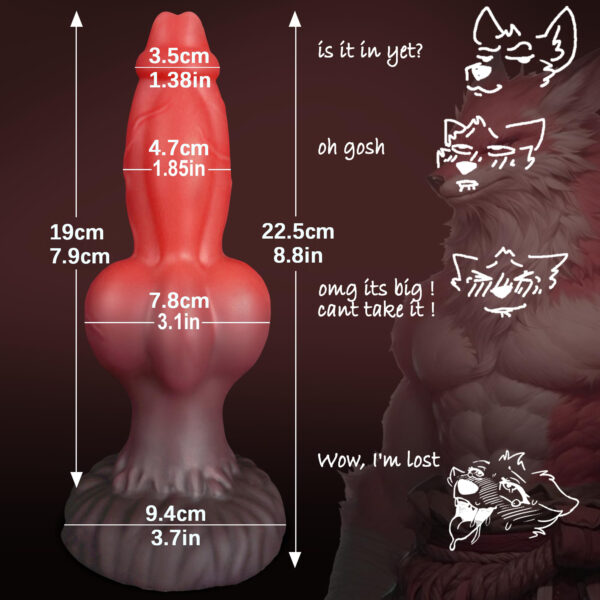 8.8 inch Monster B-Knot Dildo, Fantasy Dragon Dildo with Suction Cup, Soft Silicone Adult Sex Toy