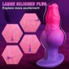 Large Wearable Butt Plug with T-Base, Soft Silicone Big Dog Knot Buttplug Anal Plug, Anal Sex Toys for Men Women