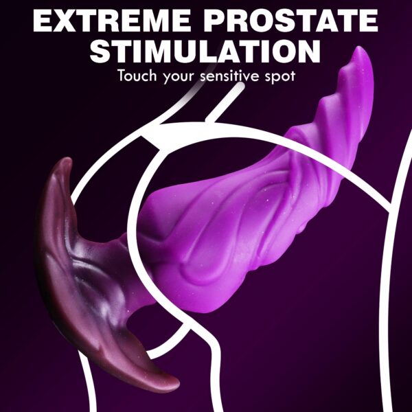 Large Wearable Butt Plug with T-Base, Soft Silicone Anal Plug