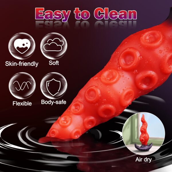 Large Wearable Butt Plug, 8.07inch Fantasy Tentacle Anal Plug