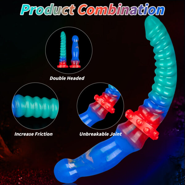 Double-Ended Dildo, Soft Silicone Double Dildo, Double Sided Dildo
