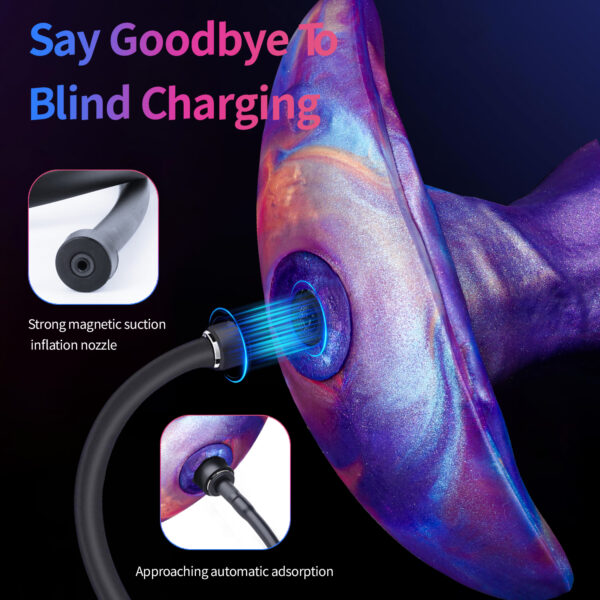 6.8 inch Inflatable Butt Plug Anal Plug, Large Buttplug Anal Trainer Stretcher, Wearable Inflatable Anal Dildo with T-Base