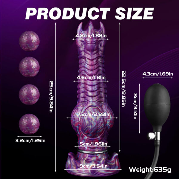 9.84 inch Fantasy Big-Knot Ovipositor Dildo