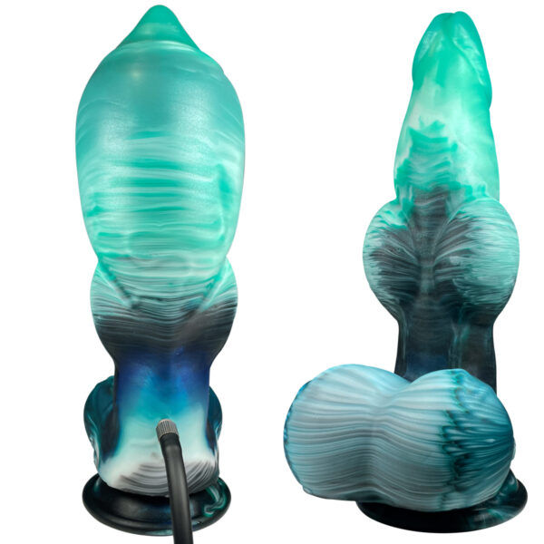 9 inch Fantasy Inflatable Anal Toy, Monster Silicone Expanding Anal Plug & Dildo