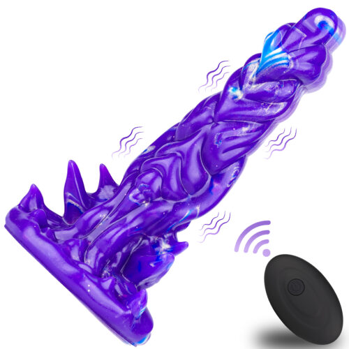 Fantasy Thrusting Silicone Dildo, Monster Dragon Vibrating Anal Dildo