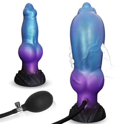 8.15 inch Inflatable Knot Dildo, Inflatable Butt Plug Anal Plug, Fantasy Anal Dildo for Anal Prostate Training